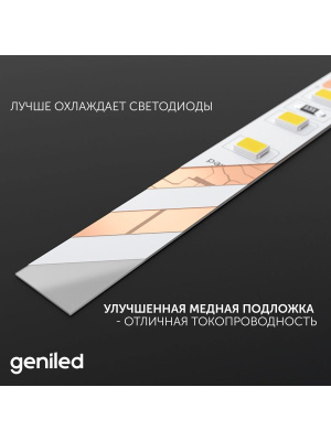Светодиодная лента Geniled GL-60SMD2835 12В 5Вт/м 8x5000 3800-4200К IP65 в России